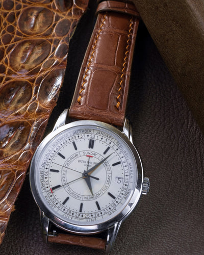 Bespoke Watch Strap in Chocolate Brown Crocodile