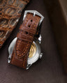 Bespoke Watch Strap in Chocolate Brown Crocodile
