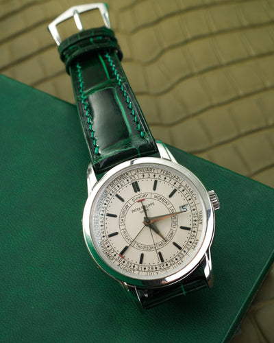 Bespoke Watch Strap in Hunter Green Crocodile