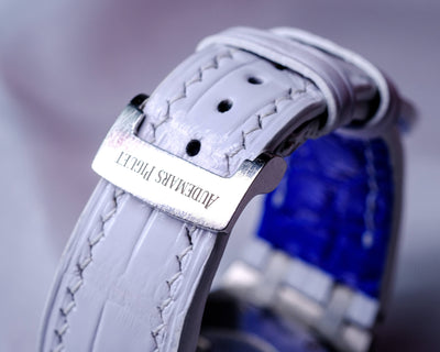 Bespoke Watch Strap in White Crocodile