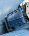 Bespoke Watch Strap in Baby Blue Himalayan Crocodile
