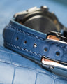 Bespoke Watch Strap in Baby Blue Himalayan Crocodile