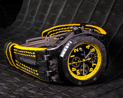 Bespoke Watch Strap in Black Crocodile