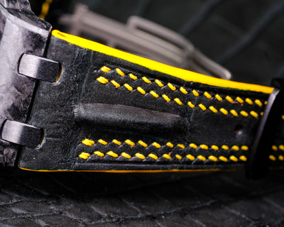 Bespoke Watch Strap in Black Crocodile