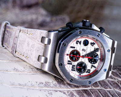 Bespoke Watch Strap in Natural Himalayan Crocodile