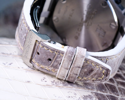 Bespoke Watch Strap in Natural Himalayan Crocodile