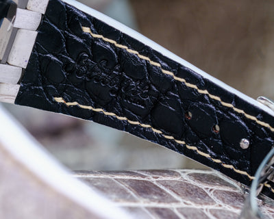 Bespoke Watch Strap in Natural Himalayan Crocodile