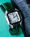 Bespoke Watch Strap in Hunter Green Crocodile