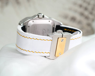 Bespoke Watch Strap in White Crocodile