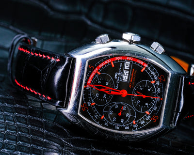 Bespoke Watch Strap in Jet Black Crocodile