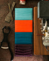 Bespoke Card Holders In Baby Blue, Orange, Miami Blue & Purple Himalayan Crocodile