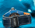 Bespoke Watch Strap in Navy Blue Crocodile