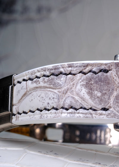 Bespoke Watch Strap in Natural Himalayan Crocodile