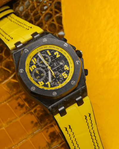 Bespoke Watch Strap in Yellow Crocodile