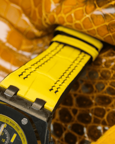 Bespoke Watch Strap in Yellow Crocodile