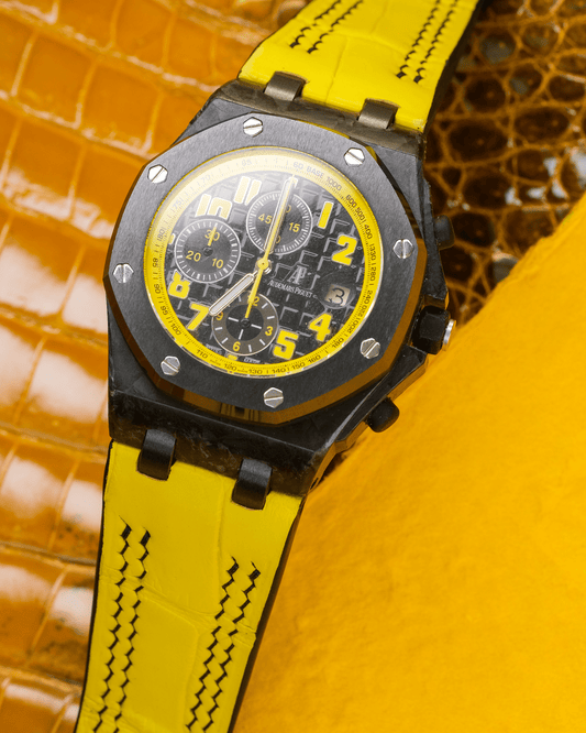 Bespoke Watch Strap in Yellow Crocodile