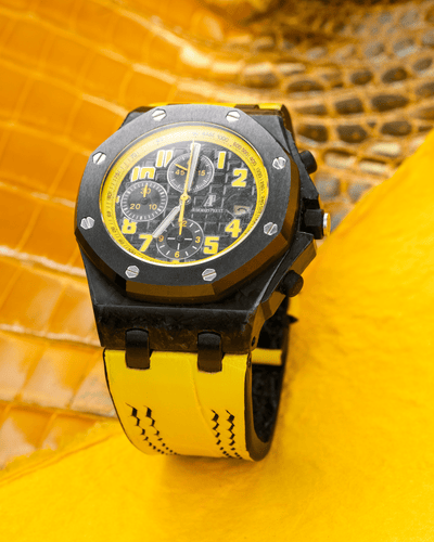 Bespoke Watch Strap in Yellow Crocodile