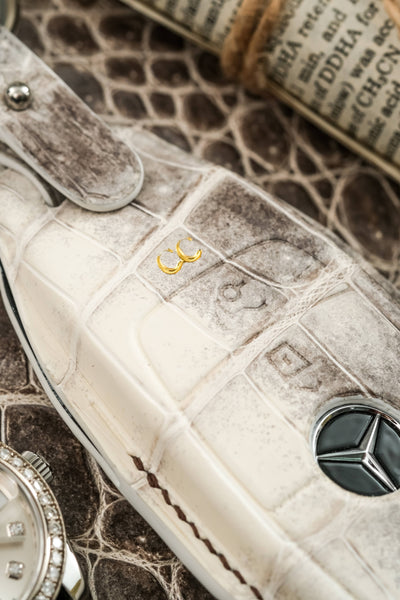 Bespoke Watch Strap in Natural Himalayan Crocodile