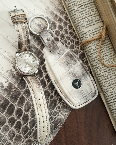 Bespoke Watch Strap in Natural Himalayan Crocodile