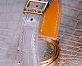 Bespoke Watch Strap in Grey Himalayan Crocodile