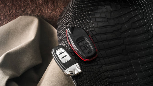 Bespoke Key Fob Cover in Black Crocodile