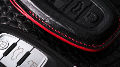 Bespoke Key Fob Cover in Black Crocodile