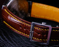 Bespoke Watch Strap in Chocolate Brown Crocodile