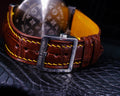 Bespoke Watch Strap in Chocolate Brown Crocodile