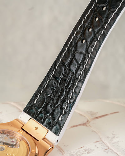 Bespoke Watch Strap in White Crocodile