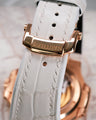 Bespoke Watch Strap in White Crocodile