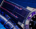 Bespoke Watch Strap in Electric Blue Crocodile