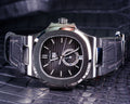 Bespoke Watch Strap in Charcoal Grey Alligator