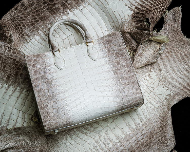 Bespoke Ladies Handbag in Natural Himalayan Crocodile – Solitaire Official