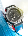 Bespoke Watch Strap in Miami Blue Crocodile