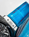 Bespoke Watch Strap in Miami Blue Crocodile