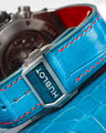 Bespoke Watch Strap in Miami Blue Crocodile