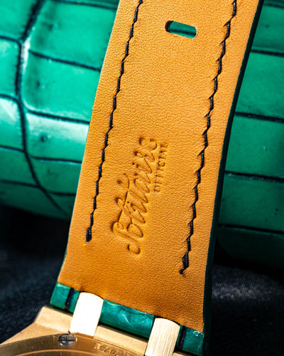 Bespoke Watch Strap in Ombre Green Crocodile