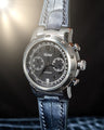 Bespoke Watch Strap in Metallic Black Crocodile