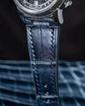 Bespoke Watch Strap in Metallic Black Crocodile