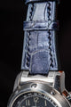 Bespoke Watch Strap in Metallic Black Crocodile