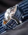 Bespoke Watch Strap in Metallic Black Crocodile