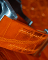 Bespoke Watch Strap in Orange Himalayan Crocodile