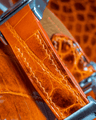 Bespoke Watch Strap in Orange Himalayan Crocodile