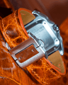 Bespoke Watch Strap in Orange Himalayan Crocodile