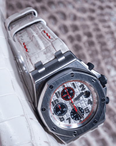 Bespoke Watch Strap in Natural Himalayan Crocodile