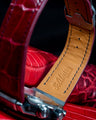Bespoke Watch Strap in Ferrari Red Crocodile