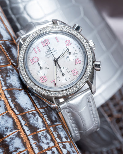 Bespoke Watch Strap in Metallic Silver Alligator