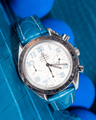 Bespoke Watch Strap in Miami Blue Crocodile