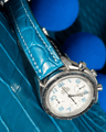 Bespoke Watch Strap in Miami Blue Crocodile