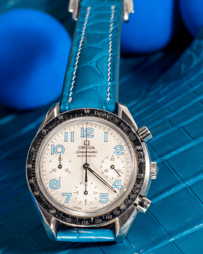 Bespoke Watch Strap in Miami Blue Crocodile